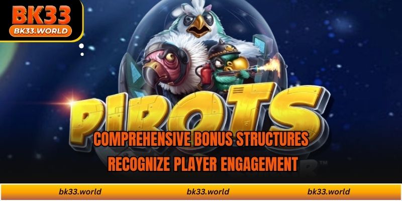 Comprehensive bonus structures recognize player engagement