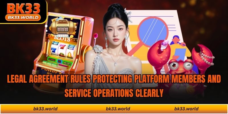 Legal agreement rules protecting platform members and service operations clearly