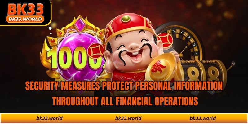 Security measures protect personal information throughout all financial operations