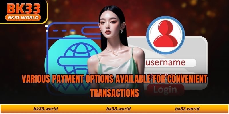 Various payment options available for convenient transactions
