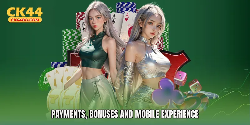 Payments, Bonuses and Mobile Experience