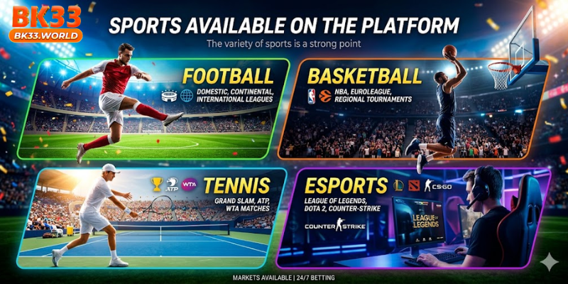 Sports Available on the Platform