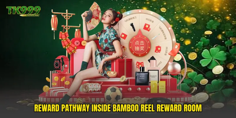 Reward pathway inside Bamboo Reel Reward Room